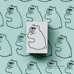 オトボケノハンコ:たそがれホワイトベアー　ラバースタンプ