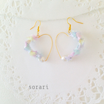 【再販】ふんわりハートフープ ピアス/イヤリング