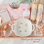 出産祝い 6点セット ˎˊ˗ 名入れ 女の子 ギフトセット 食器　さくらんぼ