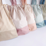 お着替え袋☆体操服入れ☆体操着入れ☆ 巾着☆巾着袋☆ストライプ☆くすみカラー☆入園☆入学☆入園入学