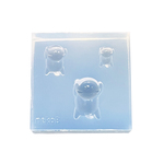 B 頬付き(毛繕い)猫の親子モールド UVレジン対応 シリコン型 (10mm,15mm,20mm)