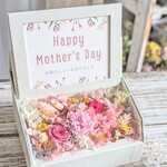 母の日ギフト予約【選べるメッセージ付き】フラワーボックス フォトフレーム 写真立て 母の日 結婚祝い 入籍祝い 誕生日 花 プリザーブドフラワー ドライフラワー お礼 ギフト 