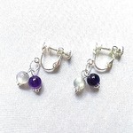 ♥プチ♥ラブラドライトとアメジストのイヤリング
