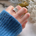 【約束 】純錫 くるんとリング 9~11号 錫 すず メタリック シルバー 指輪 ペアリング メンズ 男女兼用 ユニセックス カジュアル シンプル 上品 モード ロック ストリート エシカル 