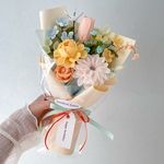 【選べるメッセージ】フェルトのお祝いブーケ~yellow~