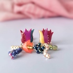 風のチューリップ カラフル イヤリング/ピアス