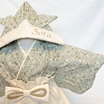 ✴︎80〜90✴︎名前刺繍可🪡布兜＆ベビー袴SET ✴︎mintflower✴︎ 出産祝い　初節句　こどもの日　７５３など
