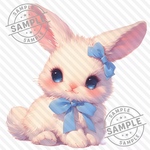 【海外素材4-13】 cutebunny うさぎ コラージュ素材 シンプル素材 写真用紙 人物素材 ステッカー 人物ステッカー コラージュ