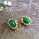 ヴィンテージイヤリング vintage earrings jadegreen <ER-GRCL>
