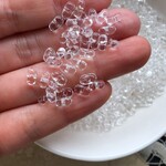 【10g】約180個/7×4mm/クリア/ピーナッツアクリルビーズ
