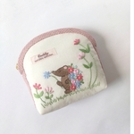 花ねずみ 手刺繍 ポーチ