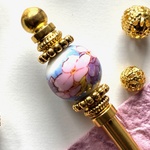 かんざし　桜の陶器ビーズ	和風