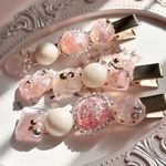 甘くきらめく、とびきりの魔法✨ピンクビジューヘアピン　3本セット