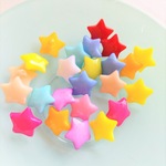 【B品SALE】16mm　星のプラスチックシャンクボタン　アソート100個セット　PN11