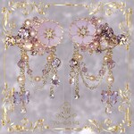 40-65cmドール対応 ヘアクリップセット　Lavender MilkTea