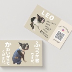 うちの子名刺♡ふつつかものくすみカラー♡《両面印刷100枚》 ⭐︎選べるカラー⭐︎シンプルで見やすいღ可愛いღペット名刺ღフレーズ変更可ღ犬名刺ღ送料無料ღセミオーダーღお急ぎ対応可ღ