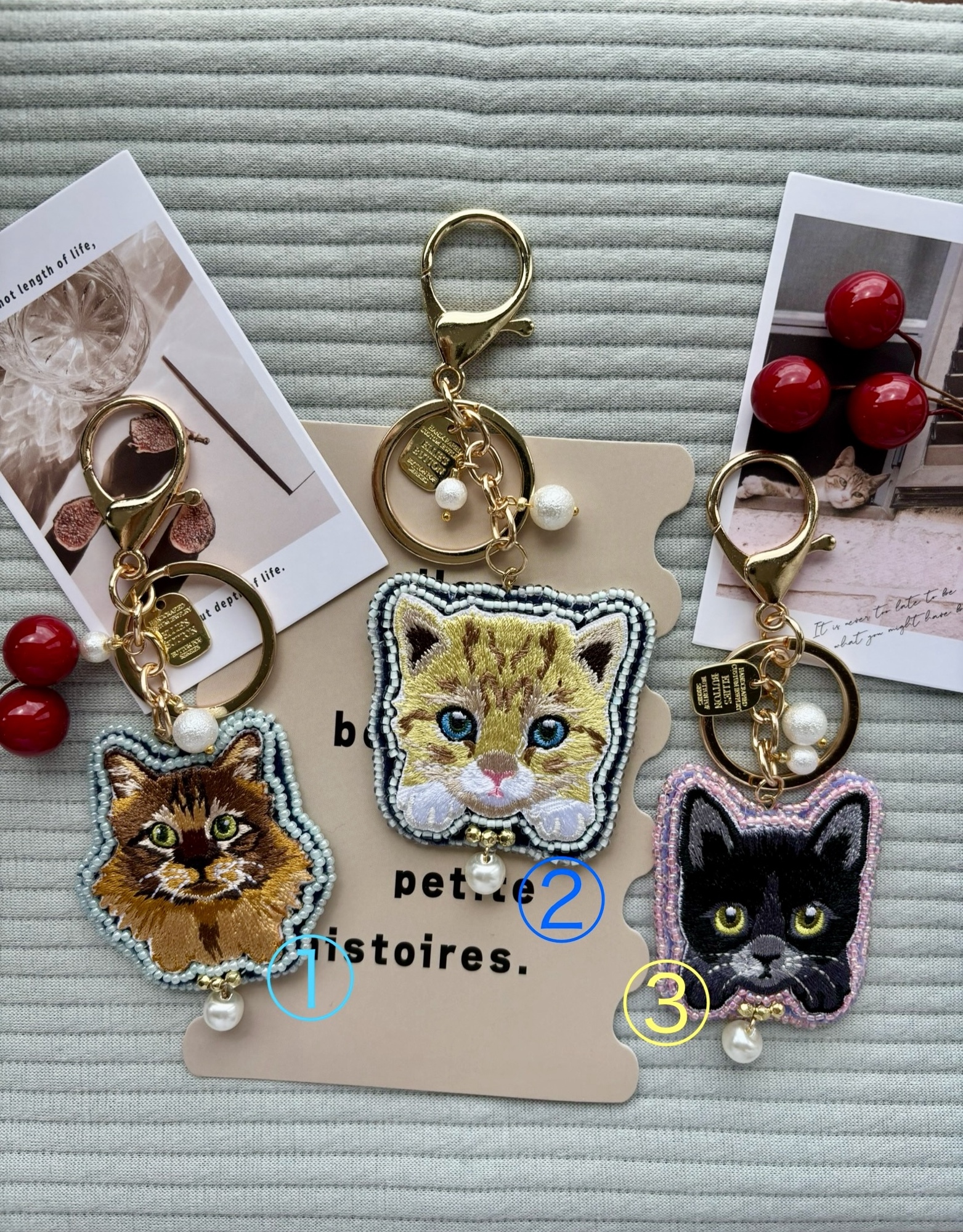 カワセミさん ビーズ刺繍ブローチバッグチャーム2way （ビーズ