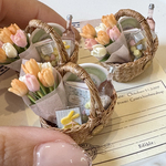 チューリップの花カゴ＊ミニチュア