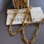 ☆再入荷【30cm】ステンレスビザンチンチェーン　ゴールド