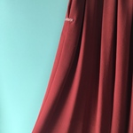 【リメイク】ワインカラー🍷　タックスカート　色無地×紅葉柄　シリーズ割引あり❣️