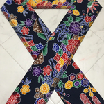 琉球紅型の半衿(紺)