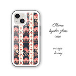 花柄91  強化ガラス iPhoneケース iPhone16 iPhone15 iPhone14 iPhone13 iPhone12 iPhone11 iPhoneSE2  iPhoneSE3