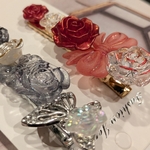 ヘアクリップ【赤系 ダーク系】