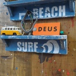 ☆大人気☆   インディゴシェルフ 壁掛け 棚 SURF BEACH
