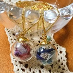 【送料無料】ガラスドームネックレス