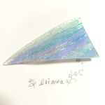 水彩さんかくバレッタ 空の青