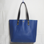 本革   トート    ブルー×ブラック