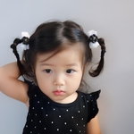 ~145~リバティりぼん入り　3つセット♡キッズベビーヘアアクセ