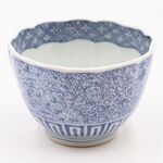 【10%OFF済｜セール中】大きめ 手描き 染付 呉須 湯呑み 小鉢 蕎麦猪口 和食器 アンティーク（みじん唐草・松竹梅・菱）