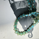 再入荷　光る【10コセット】#czech beads #チェコビーズ　star11㍉ aqua blue/picasso