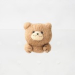 ここだよ！羊毛フェルトクリップ（薄茶の子）No.6