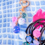 お祭りヨーヨーキーホルダー　バッグチャーム　イヤリング　ピアス