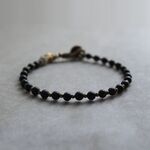 Self-purification  黒　シュンガイト × 真鍮　ブレスレット