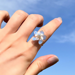 【4/18 21:00〜販売】回るネモフィラのかざぐるまのリング💍