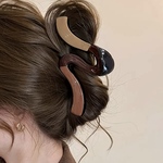 brownヘアクリップ　個性的