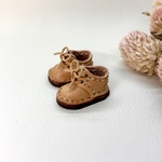  オビツ11  ミディブライス　２穴  キャメル色　シューズ