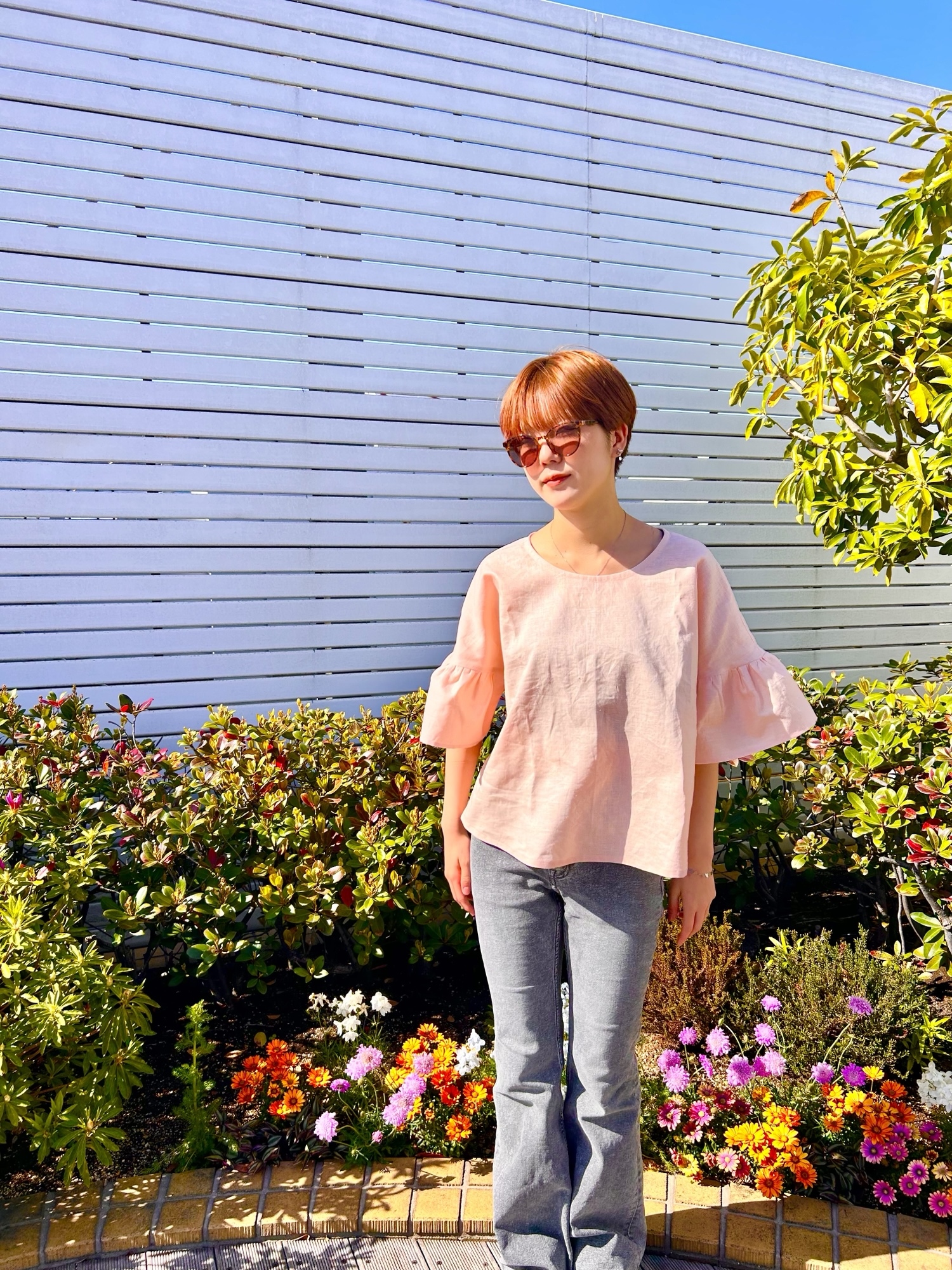 リネン ピンク ブラウス - ファッションの人気通販 | minne