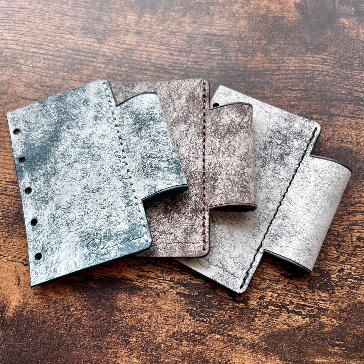 革軸シャープペンシル　イタリアンレザー　ハンドメイド TAKE SEA LEATHER