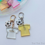 サッカー好きさんに♡サッカーボールとTシャツのレジンチャーム【名入れ可】
