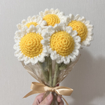 【特別値下げ︎✿】ハンドメイド デイジー花束 枯れないお花 毛糸 かぎ編み