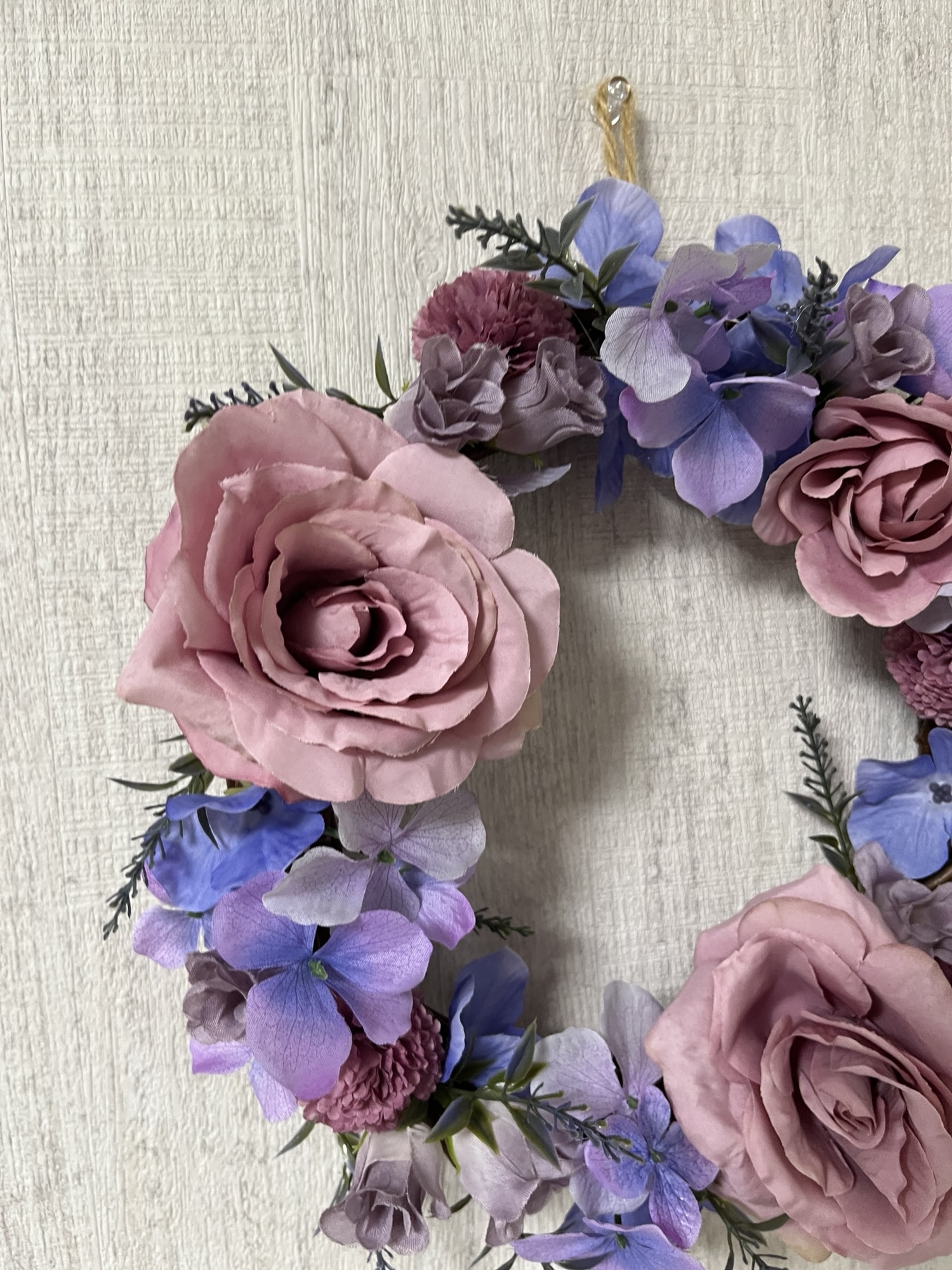 バラと紫陽花のリース☔️【直径約25cm】 - Kota Fleur | minne byGMO