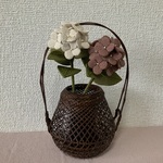 ちりめん細工:紫陽花(秋色紫陽花)
