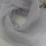 new💕リネンガーゼねじりスヌード (パープル) 