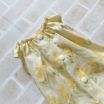 再販🌸 犬服 Sフレンチスリーブ スモックチュニック  ミモザ　バックオープン(背中開き)✨送料無料✨