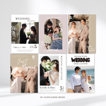 【結婚式プロフィールブック 8P】席次表 / メニュー表 / ドリンクメニュー / 雑誌風 / ウェディング