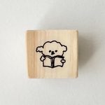 本を読むビション  犬のイラストスタンプ